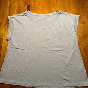 Garnet Hill Weekender Cropped Boxy Tee - Size Large